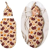 Turkey Pumpkin Swaddle Blankets Newborn Receiving Blanket Baby Swaddle Wrap Soft Sleeping Sack for Baby Girls Boys