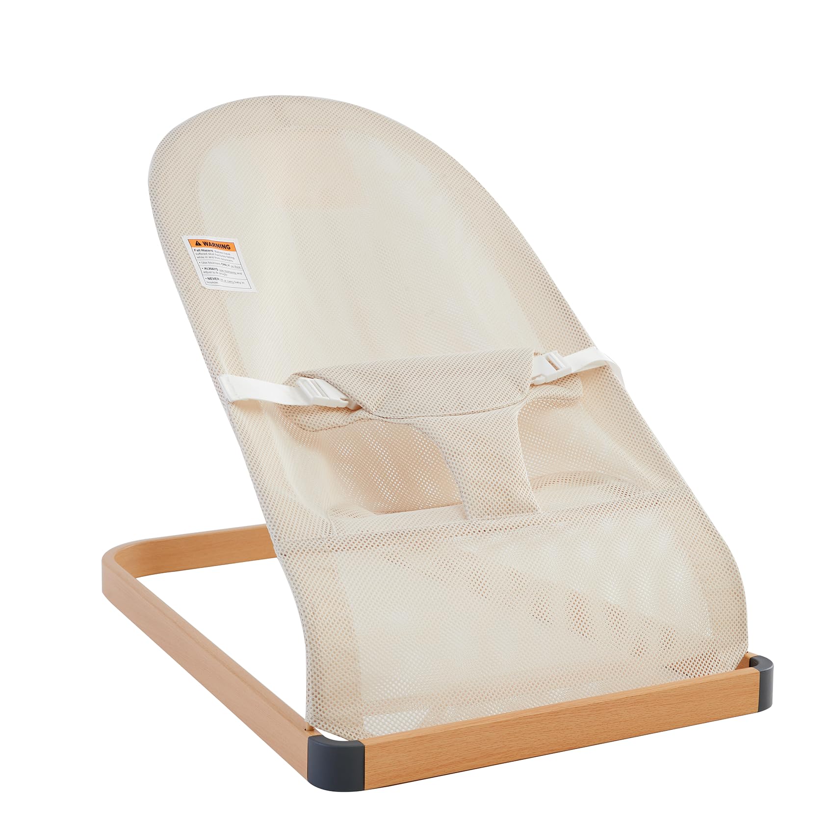 Baby Bouncer - Portable Bouncer Seat for Babies, Ergonomic Design Baby Bouncy Seats Infant with Mesh Fabric Natural Vibrations, Beige