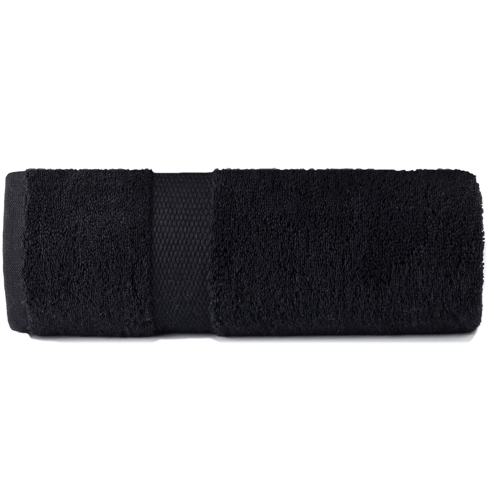Sue Rossi 100% Egyptian Combed Cotton Bath Towels, Very Soft, Plush, fluffy & Absorbent, Quick Dry 600gsm Thick Bathroom, Shower or Guest Room, 70cm x 125cm. (Black, Cotton)