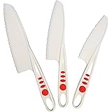 Curious Chef 3pc Nylon Knife Set - red