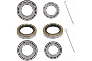 Narcilors 2 Sets Trailer Wheel Hub Bearings Kits Replacement for L68149 L44649 Axle 3500 1.719 inch 84 Spindle