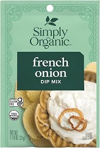 Simply Organic French Onion Dip, Certified Organic, Kosher, Mixes | 1.1 Ounce (Pack of 1)