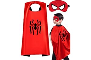 Piegricdiat Spider Costume Kids Spider Toys for Boys 4-6 Cape Halloween Party Favors Gifts for 3 4 5 7 9 6 8 10 Year Old Birthday Christmas Gift Stocking Stuffers