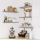 Mardili Shelves Wood Wall Mounted Shelf Rustic Gray Set of 5 view 3