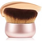 Streak-Free Kabuki Self Tanner Brush, Large Body Makeup Brush,Soft Dense Body Brus h for Self Tanner, Vegan Tanning Brush for Self Tan, Even Coverage, Ideal for Mousse, Lotion &amp; Bronzing Foam, Pink