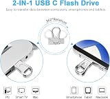 RAOYI 128GB USB C Flash Drive Dual USB 3.0 Type-C Memory Stick view 3