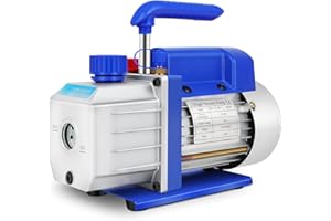 GYZJ 4CFM 1/3HP 5PA Rotary Vane Vacuum Pump HVAC/Auto AC Air Conditioner Servicing for R12 R22 R134a R410a Systems,Refrigerant Recharging,Wine Degassing, Milking…