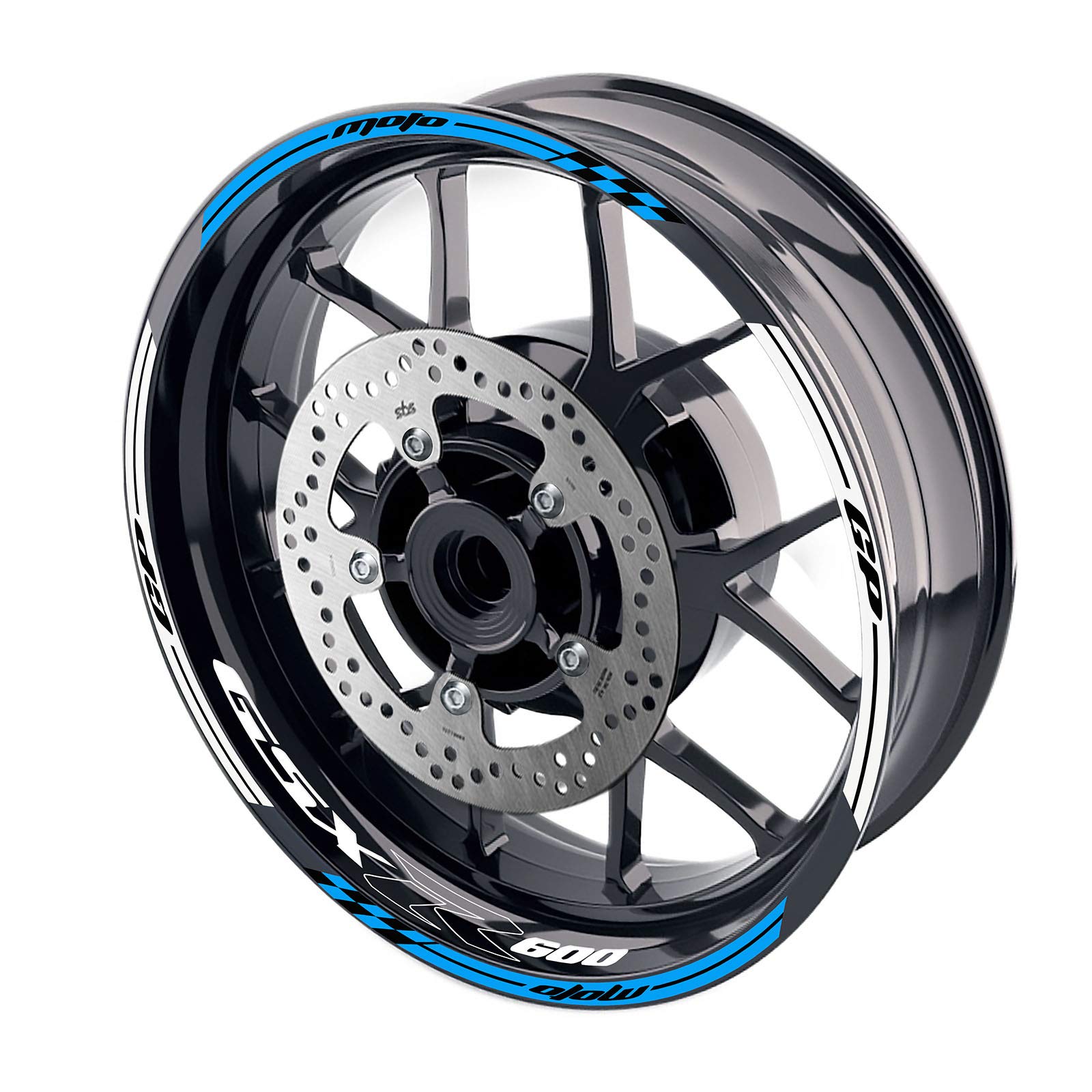 MC MOTOPARTS 17 inch Wheel Rim Stickers Decals Tape