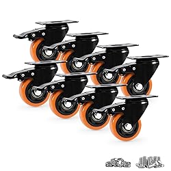 Caster Wheels, Heavy Duty 3 Inch Casters Set of