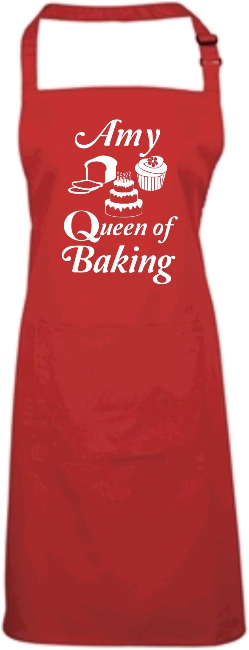 Edward Sinclair Personalised Queen of Baking with Name' Red Apron