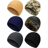 Geyoga 6 Pcs Fleece Beanie Fleece Skull Cap | Winter Watch Hat for Men, Warm Polar Beanie Cap, Army Fleece Cap, Thick Windproof Unisex
