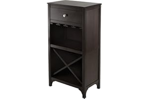 Winsome Ancona Wine Storage, Dark Espresso