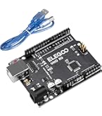 Arduino Uno Rev3 SMD [A000073] - Placa de Desarrollo con microcontrolador ATmega328P, versión SMD, Ideal para proyectos de electrónica, robótica, automatización y Aplicaciones DIY IDE