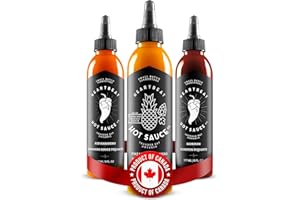 Heartbeat Hot Sauce Hot Ones Collection 3-Pack - 100% Product of Canada, All Natural and Small Batch Fermented - Preservative