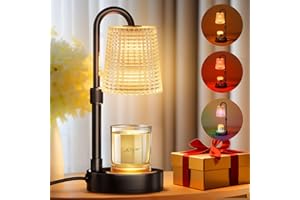 KPBOTL Candle Warmer Lamp with Timer Dimmer, Birthday Gifts for Women Adjustable Height RGB Warm White Electric Candle Lamp Warmer, House Warming Gifts New Home Decor Wax Melts Warmer(Metal Base)