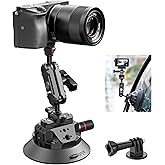 ULANZI SC-02 Suction Mount 4.5'', Magic Arm Bracket for DSLR Cameras Action Camera Video Shooting Filming, Compatible with DJI OSMO Pocket 3/Insta 360 x5/OSMO 360/Sony/Canon/Nikon/Xtra Action Cameras