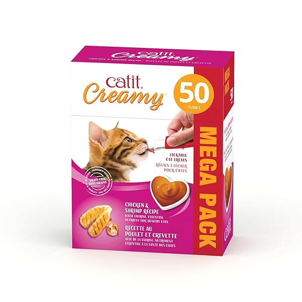 CATIT CREAMY LICKABLE CAT TREAT, HEALTHY CAT TREAT, TUNA, 12 PACK