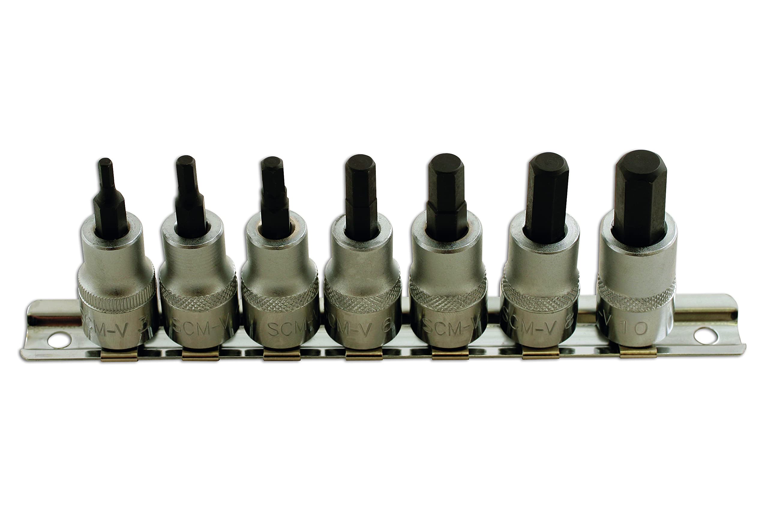 Laser 1791 Hex Socket Bit Set 3/8"D 7pc