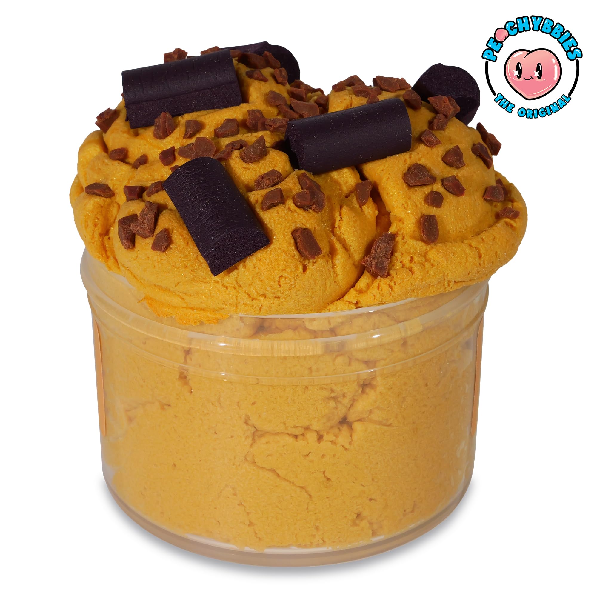 Peachybbies Slime Chocolate Chip Cookie Dough Cloud Slime - Made in USA Premium, 100% Authentic, 7 oz., Scented for Kids, ASMR, Axolotl Gifts, Fidget Toys