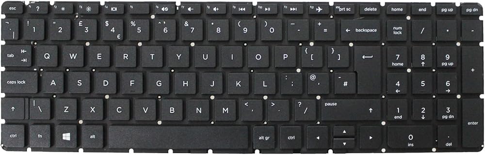 Gintai UK Keyboard Black for HP Pavilion 15-ba005na 15-ba010ax 15-ba010na Laptop