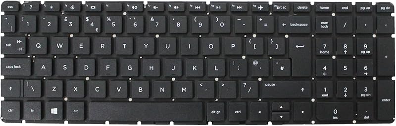 Gintai UK Keyboard Black for HP Pavilion 15-ba005na 15-ba010ax 15-ba010na Laptop