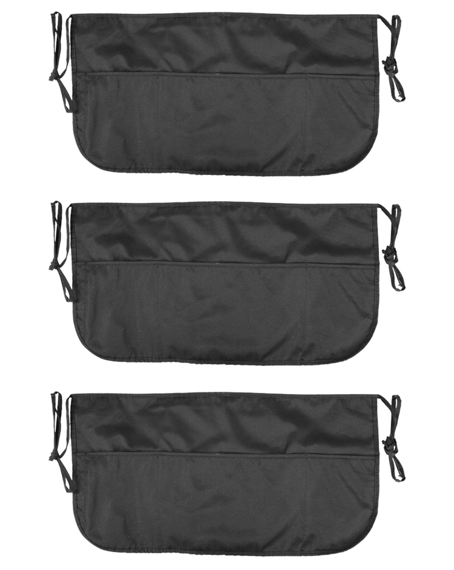 Mato & Hash Double sided 3 Pocket Waist Apron with Pen Holder | Waterproof Apron for Severs, Bartenders, Cooking, Crafts