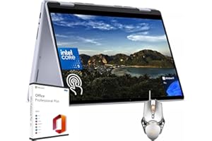 Dell Inspiron 2 in 1 Laptop - 14" FHD + Touchscreen, Core 5 120U Processor, 16GB DDR5, 1TB SSD, Wi-Fi, Bluetooth, Windows 11 Pro, with Microsoft Office Lifetime License