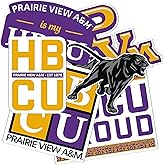 Desert Cactus Prairie View A&M University Sticker Panthers PVAMU Sticker Vinyl Decals Laptop Water Bottle Car Scrapbook (T2 HBCU-A)