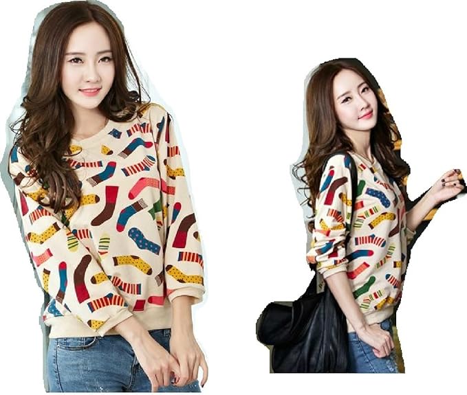 Amazon Arincoco かわいい おもしろ 柄 トレーナー レディース カラフル おしゃれ ゆったり デザイン サイズ M L Xl Xxl 大きい サイズ Xl トレーナー パーカー 通販