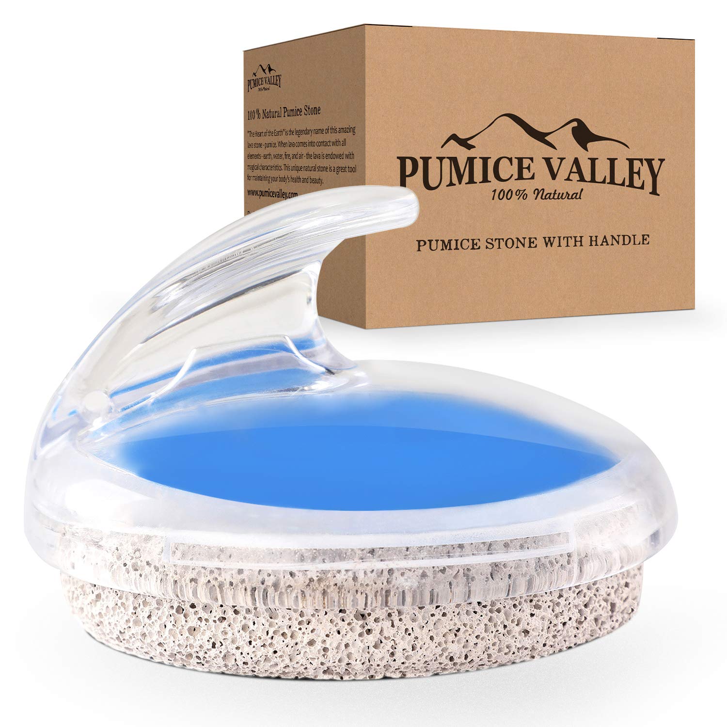 Pumice Stone for Feet - Foot Stone with Handle - Callus Warts Corn Removal - Pedicure Exfoliator for Dry Dead Skin, Heels, Elbows, Hands - Healthy Foot Care Scrubber: Beauty