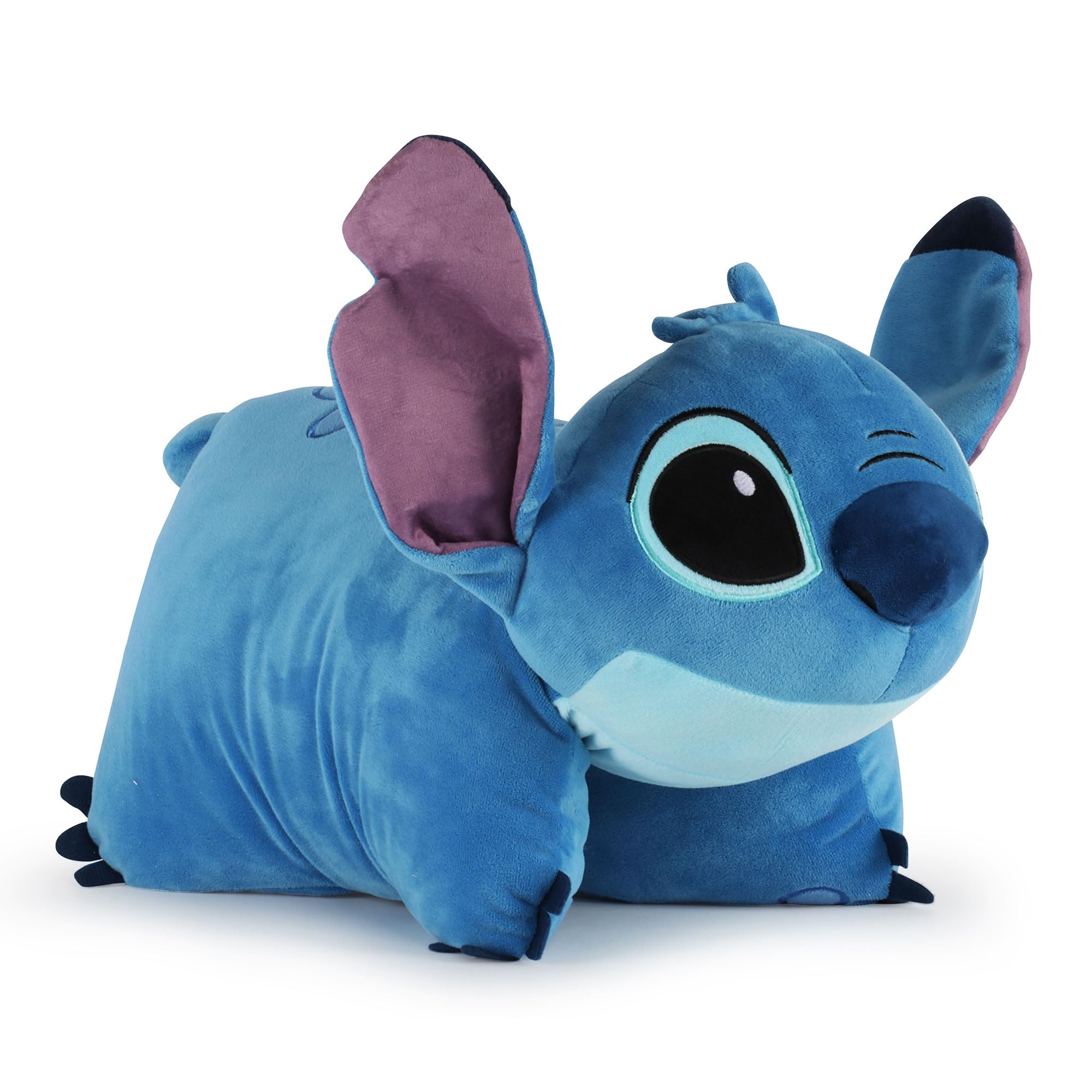 Disney Lilo and Stitch 2-in-1 Plush Pillow Pal - Ultra Soft Multipurpose Cushion with Strap Closure, Huggable Plushie for Kids’ Bedroom, Trip, and Sleepovers