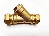 Wärmer System Brass 15mm 22mm Inline Y Strainer Stainless Steel Mesh Filter view 2