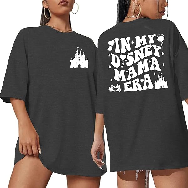MAMA SHIRTS FOR WOMEN MAMA TSHIRT: IN MY MAMA ERA SHIRT FUNNY MOM GRAPHIC TEES OVERSIZED TOPS GREY