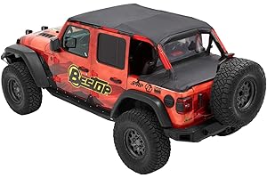 Bestop-5261035 Header Safari Bikini - '18-20 Wrangler JL 4-Door (Black Diamond)