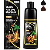 MEIDU Black Hair Dye Shampoo 3 in 1,Cover Gray Hairs,Herbal Ingredients,Contains Ginseng Extract,Hair Coloring