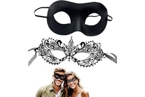 GORBGLE Masquerade Mask for Women, Lace Eye Mask for Couples, Mysterious Venetian Costume Ball Masks for Party, Halloween Carnival