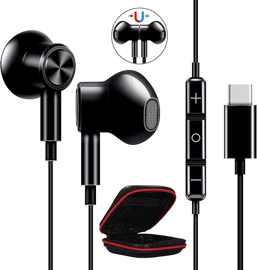 usb c headphones with microphone