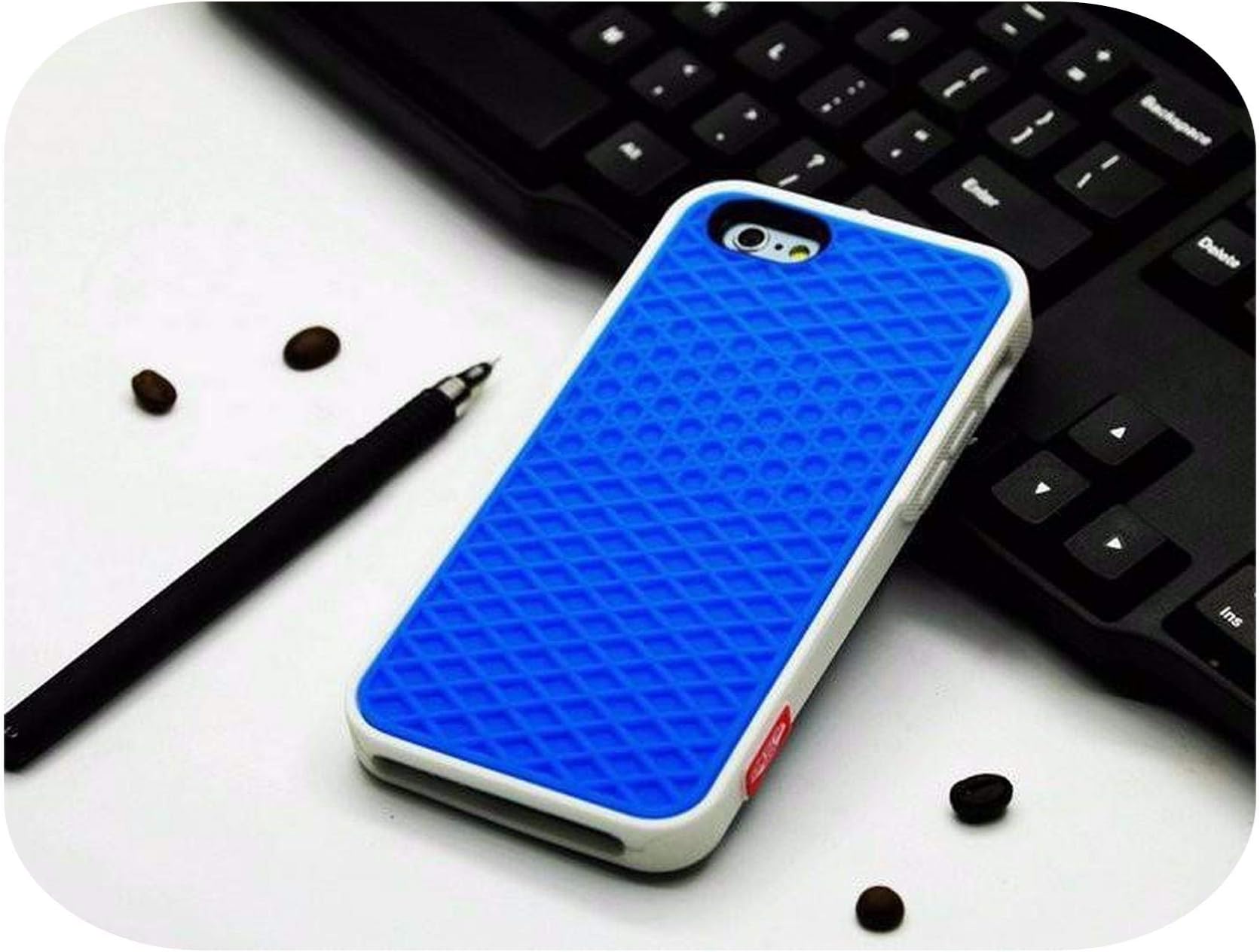 Waffle case Rubber Cover Case for iPhone 11 Pro Max 5S 6 6S 7 8 Plus Xs Max Xr Shoe Sole Phone Case Back Cover-Blue-for iPhone 11