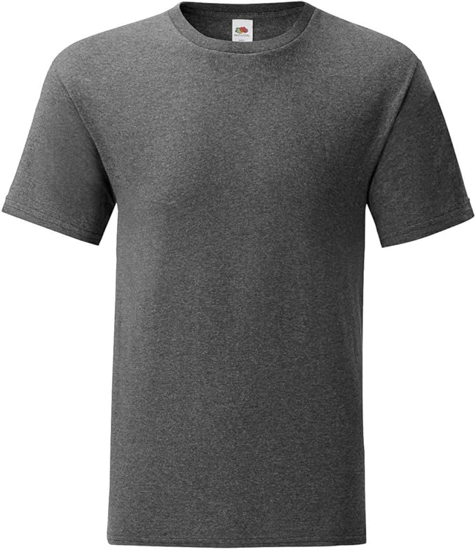 Fruit of the Loom Iconic TShirt Sizes S 5XL Grey Large Amazon