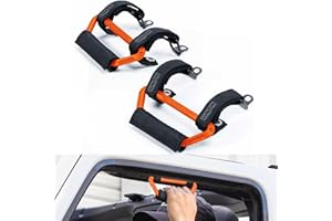 GPCA GP Grip Air Grab Handles Designed for 2024+ Jeep Wrangler JL 4xe w/Airbag Compatible - Aero-Grade Aluminum, Patented Foldable Design, Easy Installation
