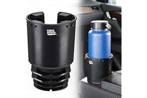 KEMIMOTO Universal Cup Holder Expander - Fits Hydro Flask, Yeti, Bottles 18-40oz - For Car, Golf Cart, RV, Truck, UTV