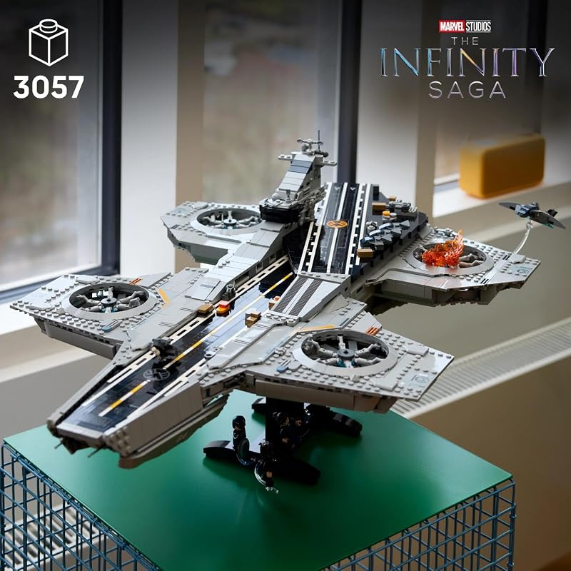 ǀ Marvel Elivelivolo S.H.I.E.L.D. - Kit di Modellismo per Adulti - 6 Minifigure, tra cui Captain America e Nick Fury - Decorazione per Mensola Fai da Te - Regalo per i Fan degli Avengers - 76354