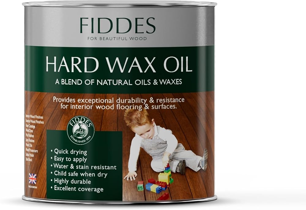 Fiddes Matt Finish Hard Wax Oil 250 ml Clear Wood Floor Kichen Worktops