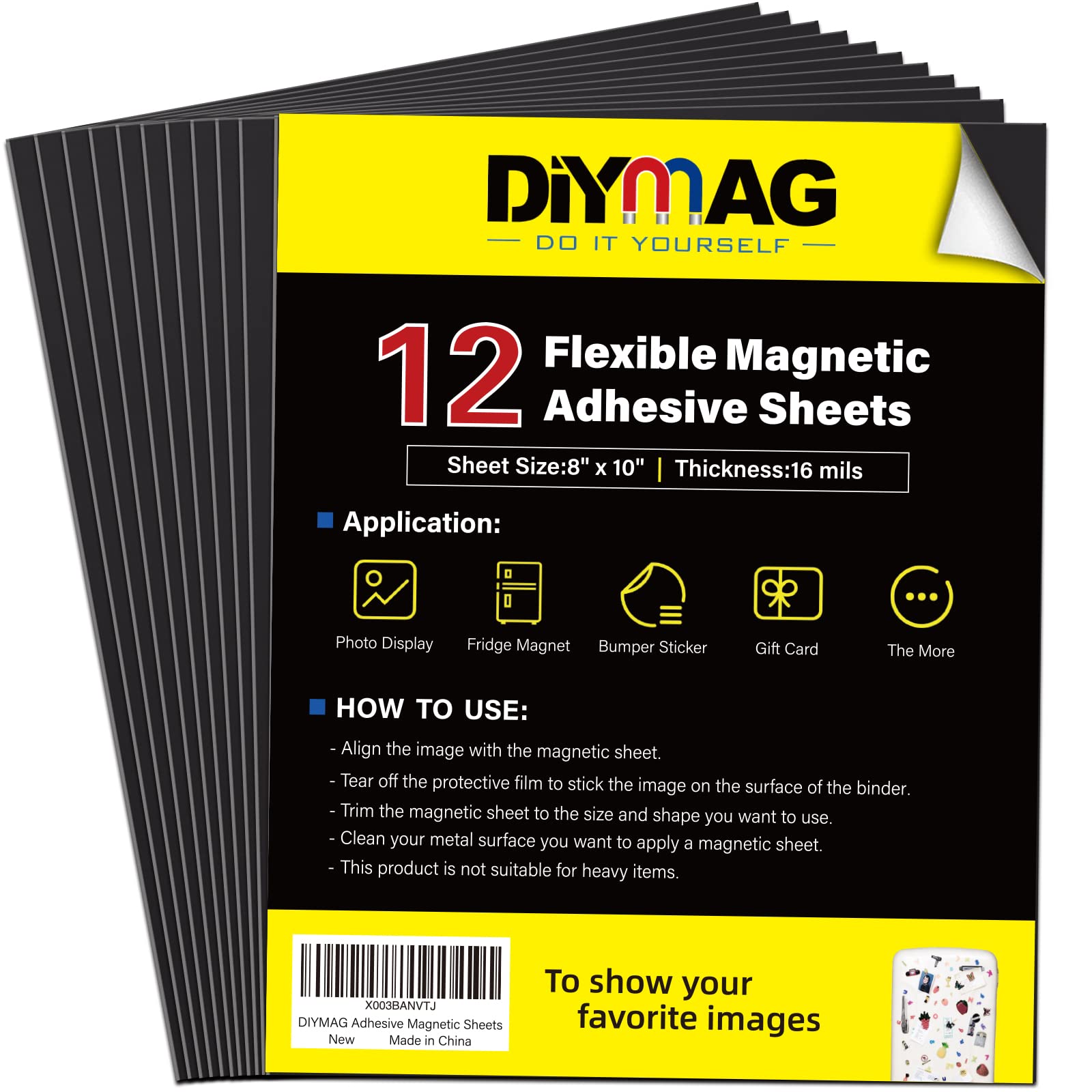 DIYMAG Magnetic Adhesive Sheets, |8