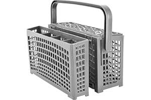 Cenipar Universal Dishwasher Silverware Basket 2 in 1 Utensil Basket Compatible with Bosch Maytag Kenmore Whirlpool KitchenAid LG Samsung Frigidaire GE Dishwasher