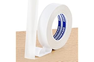 ZOMPAGO Heavy Duty Double Sided Tape Extra Strong - 1.18inx66FT Clear Mounting Tape for Office Supplies,Wall Decor,Carpet Fix, Home & School Use - Weatherproof, High Adhesive, Mesh Reinforced Tape