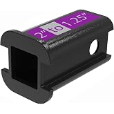 eVerHITCH 2 Inch to 1-1/4 Inch Metal Trailer Hitch Receiver Adapter Sleeve Converter for Bike Rack, (Black, from 2" to 1-1/4" Receiver)