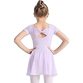 TinyChoice Ballet Leotards for Girls Dance Dress for Toddler & Ballet Outfit with Bow Back, 2T-11Y