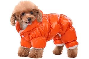 AOFITEE Dog Winter Coat, Waterproof Dog Jacket, Fullbody Dogs Winter Coat Snowsuit, Windproof Puppy Puffer Jacket Snow Suit with Legs, Pet Fleece Vest, Cold Weather Coats for Small Dogs, XXL