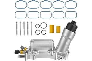 Aluminum Engine Oil Cooler Filter Housing Adapter for Dodge Avenger Challenger Charger Durango Grand Caravan Journey, Jeep Gr